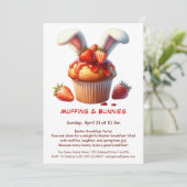 マフィンと朝のひととき - イースターの朝食パーティー 招待状 (スタンド正面)