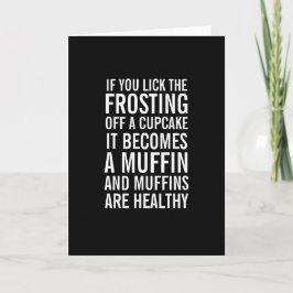 マフィンのおもしろいなバースデー・カードへのカップケーキ カード