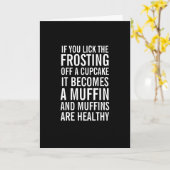 マフィンのおもしろいなバースデー・カードへのカップケーキ カード (黄色い花)