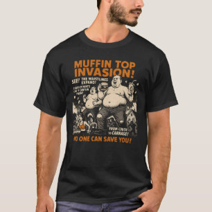 マフィンのトップ侵入映画ポスター男性のハロウィーン Tシャツ
