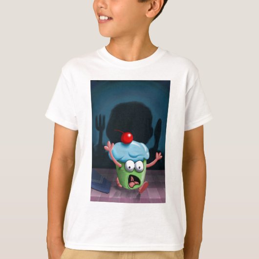 マフィンのマンシャツからは逃げられない Tシャツ (正面)