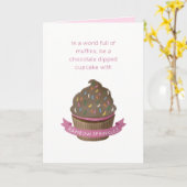 マフィンの世界ではカップケーキの誕生日カードになる カード (黄色い花)