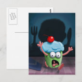 マフィンの男のはがきに隠れちゃ駄目よ ポストカード (正面/裏面)