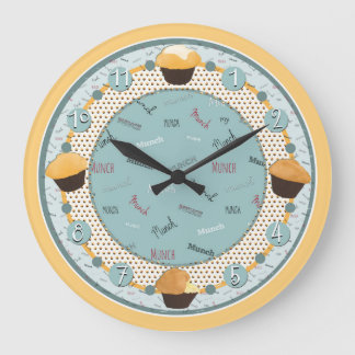 マフィンをムックする時間（時計） ラージ壁時計