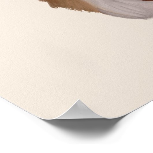 マフィンを持ったかわいい小さなハムスター ポスター (角)