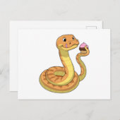 マフィンを持った蛇 ポストカード (正面/裏面)