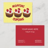 マフィンカップケーキベーカリー 名刺 (正面/裏面)