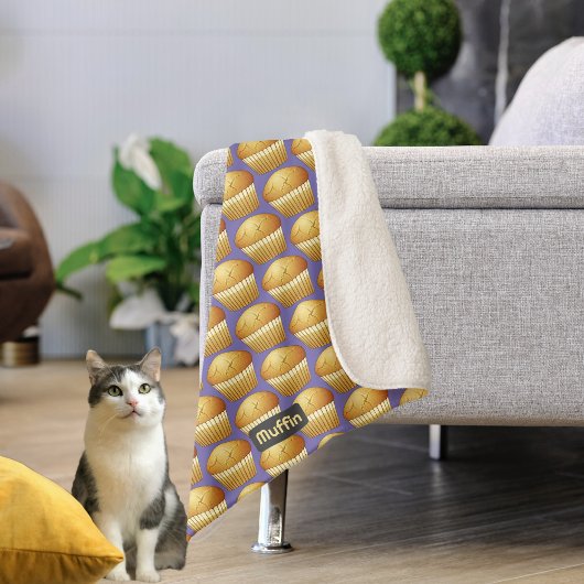 マフィンパターン名前をカスタムする – 小さなケーキ シェルパブランケット