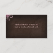 マフィンピンクのコーヒークラブ名刺 名刺 (裏面)