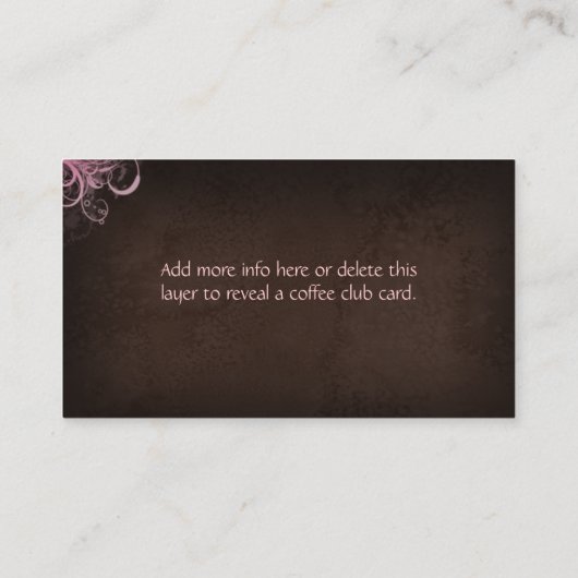 マフィンピンクのコーヒークラブ名刺 名刺 (裏面)