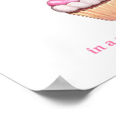 マフィンピンク色の世界で美しいカップケーキ ポスター (角)