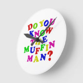 マフィンマンって知ってる？ ラウンド壁時計 (傾斜)