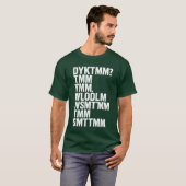 マフィンマンを知ってる DYKTMM ユーモア 懐かしい Tシャツ (正面フル)