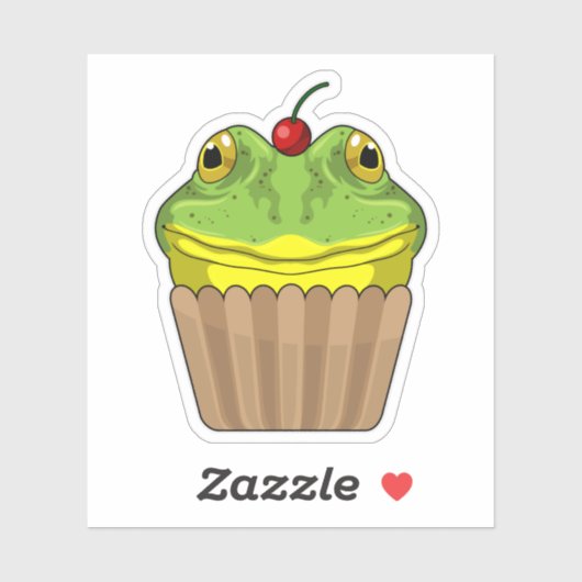 マフィン付きカエル シール (シート)