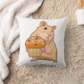 マフィン付きハムスター クッション (ブランケット)