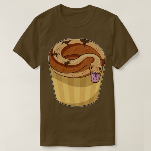 マフィン付きヘビ2 Tシャツ (デザイン正面)