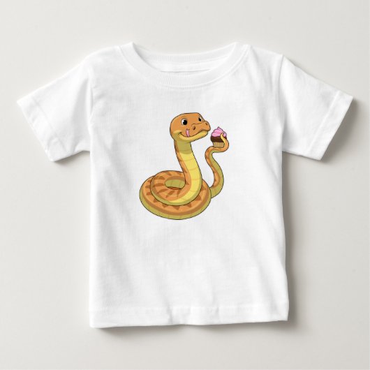マフィン付きヘビ ベビーTシャツ (正面)