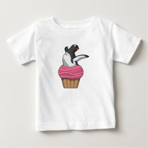マフィン付きペンギン ベビーTシャツ