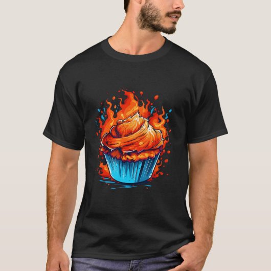マフィン作りの炎 Tシャツ (正面)