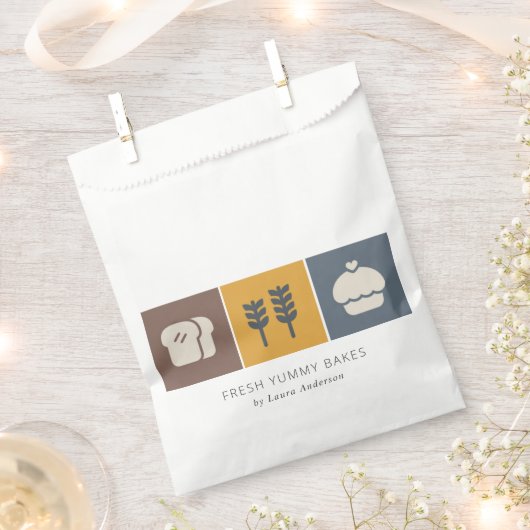 マフィン小麦ブレッドオークレブラウングレーシェフベーキング フェイバーバッグ (クリップ留めされた状態)