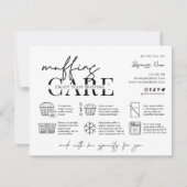 マフィン気にカードミニマルベーカリーサンキューカード サンキューカード (正面)