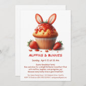 マフィン&モーニングイースターブレックファストパーティー 招待状 (正面/裏面)