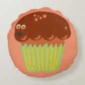 マフィンitジャイアントキャラクターおもしろいマンガアート ラウンドクッション (裏面)