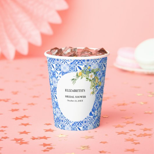 マフィー地中海のコーストレモ結婚ンタイル 紙コップ (インサイチュ)