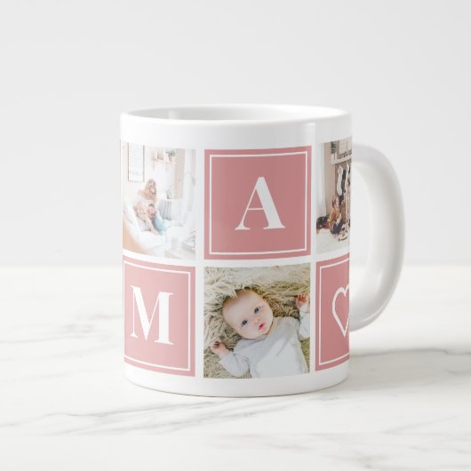 マフォトコラージュカスタムジャイアントコーヒーマグ ジャンボコーヒーマグカップ (正面右)