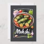 マフシバガンザمحشي كوسا باذنجان 招待状 (正面)