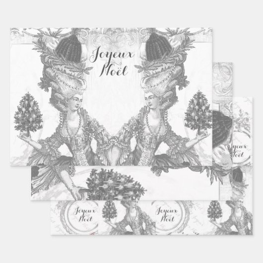 マフランスのイエレガントアントワネットジョユーヌール ラッピングペーパーシート (セット)