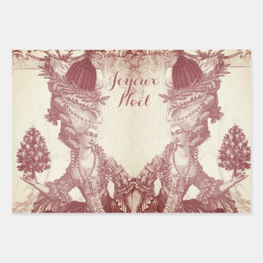 マフランスのイエレガントアントワネットジョユーヌール ラッピングペーパーシート (正面)