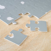 マフラーお洒落を付けた居心地の良い冬のフラミンゴ ジグソーパズル (側面)