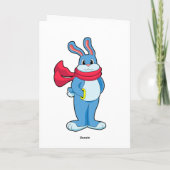 マフラーで冬もおしゃれなウサギ カード (裏面)