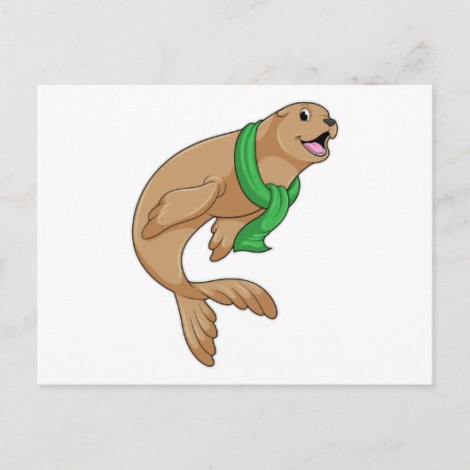 マフラーで首を閉じ込めて ポストカード (正面)