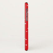 マフラーのケースに入ったクリスマスレッドの雪猫 Case-Mate iPhoneケース (裏面/左)