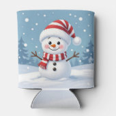マフラーをしたかわいい雪だるま 缶クーラー (裏面)