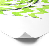 マフラー付きワイマラナーかわいい子犬のポートレートアート ポスター (角)