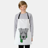 マフラー付き犬 エプロン (着用した状態)