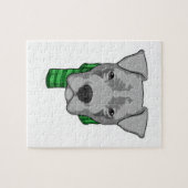 マフラー付き犬 ジグソーパズル (横)