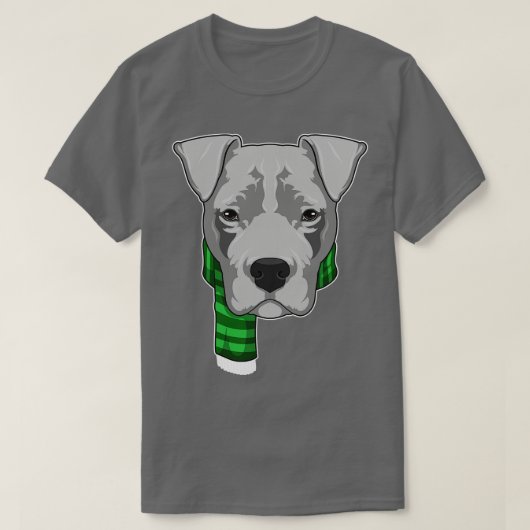 マフラー付き犬 Tシャツ (デザイン正面)