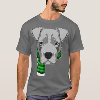 マフラー付き犬 Tシャツ