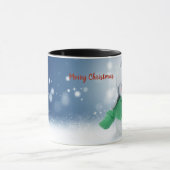 マフラー巻いた雪だるま マグカップ (中央)