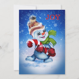 マフラー巻きの雪だるま シーズンカード