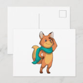 マフラー狐 ポストカード (正面/裏面)