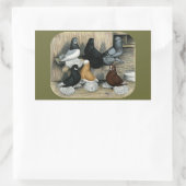 マフラー・タンブラー・ハト 長方形シール (バッグ)