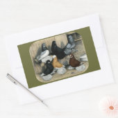 マフラー・タンブラー・ハト 長方形シール (封筒)