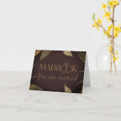 マブロックイスラームおめでとう結婚の言葉 カード (黄色い花)