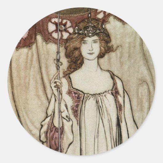 マブ妖精アールヌーボーステッカー ラウンドシール (正面)