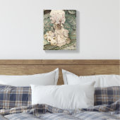 マブ帽のレディーマウス(Beatrix Potter) キャンバスプリント (インサイチュ (寝室))